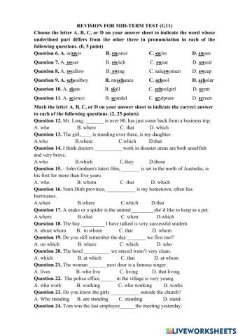 Revision mid-term 2 G11