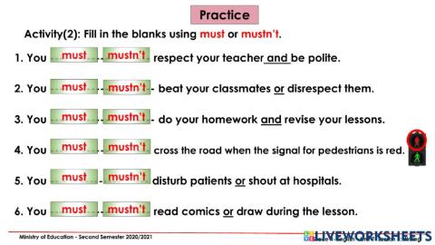 Must and mustn't-or and