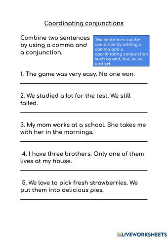 Coordinating conjunctions