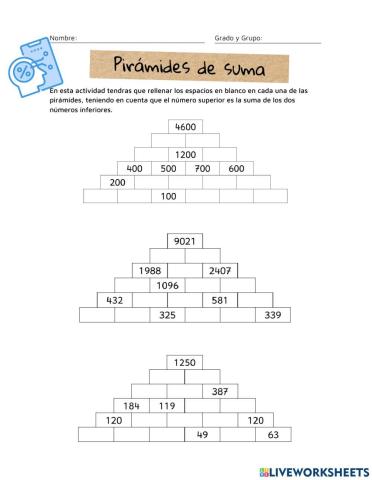 Pirámides de sumas y restas