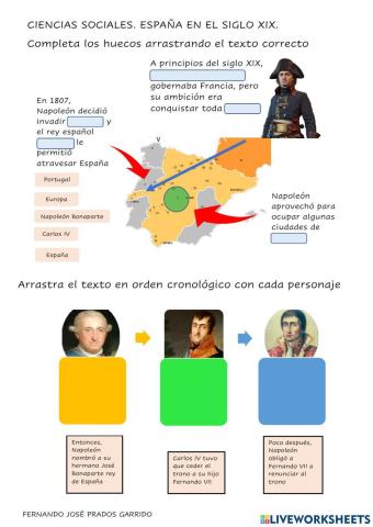 6º Sociales Tema 6. España en el siglo XIX