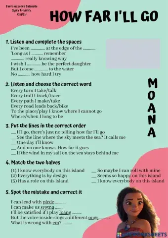 Song- How far i'll go