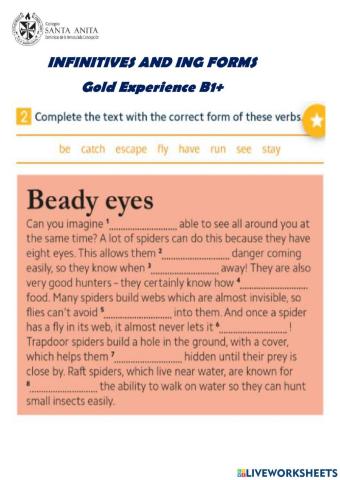 Infinitive and Ing forms