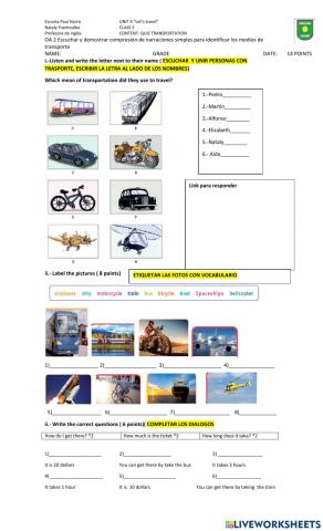 Class 2 unit 4 6th grade