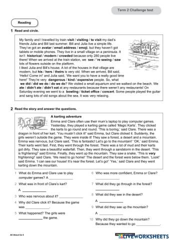 Term 2- 6th Grade (units 3 and 4)