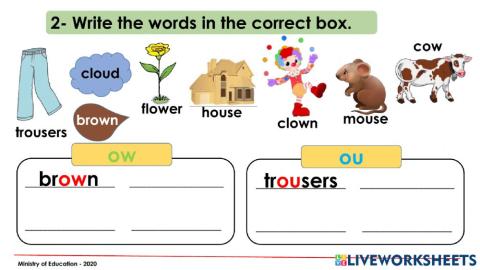 Ow -ou phonics