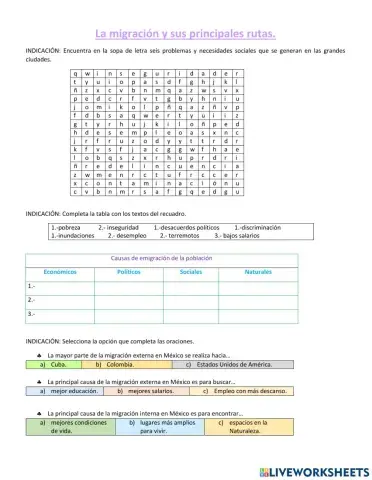 La migración y sus prncipales rutas