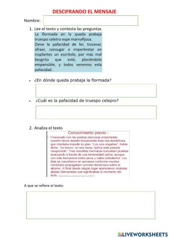 Descifrando el mensaje