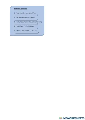 Present Simple: Do-Does questions