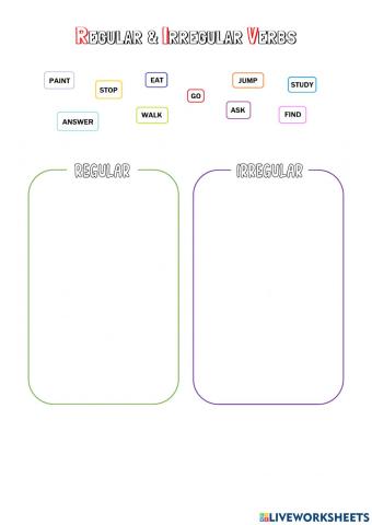 Regular and Irregular Past Simple Verbs