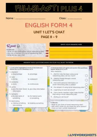 Form 4 Fullblast Social Networking Sites