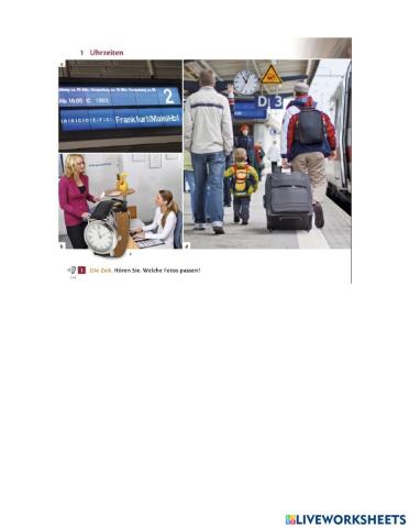 Hörverstehen Uhrzeiten