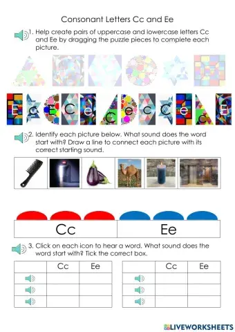 Consonant Letters Cc and Ee
