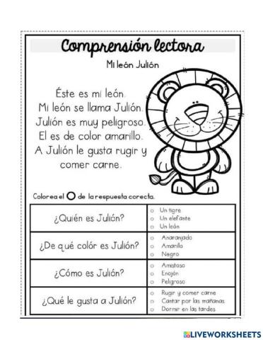 Lectura de comprensión