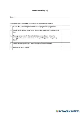 Pembuatan Pastri - C01