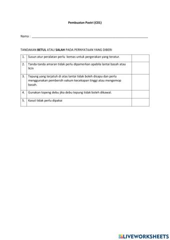 Pembuatan Pastri - C01