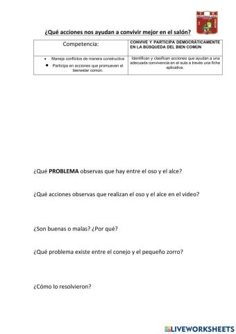 Buena convivencia escolar