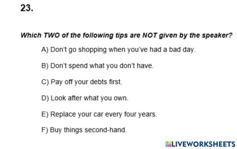 IELTS Listening Practice Exercise 23