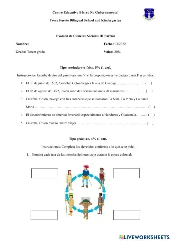 Examen de Ciencias Sociales 3°