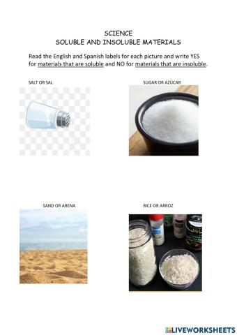 Soluble and Insoluble