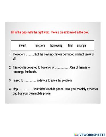 Creative ideas homework