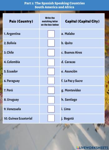 Parte 2: Países y Capitales - Review