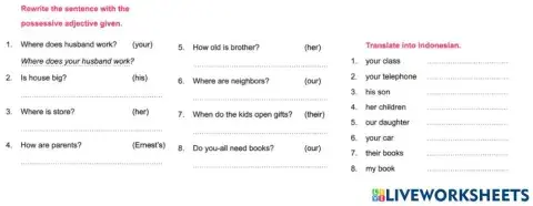 Sm sd 4 possessive adjectives 5