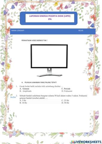 LKPD GETARAN dan GELOMBANG