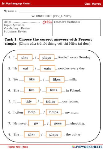 FFs2 - Unit 6 - Marrow (26-3-2022)