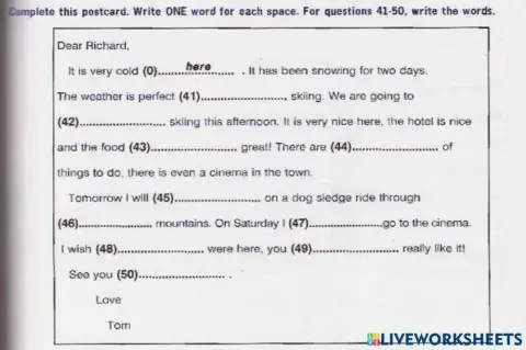 Complete the paragraph