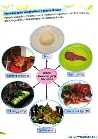 Bahan makanan yang dihasilkan oleh pertanian