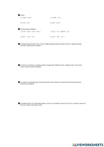 Fitxa 3: Nombres decimals