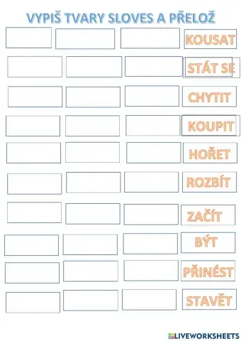 Irregular verbs 2 EN-CZ