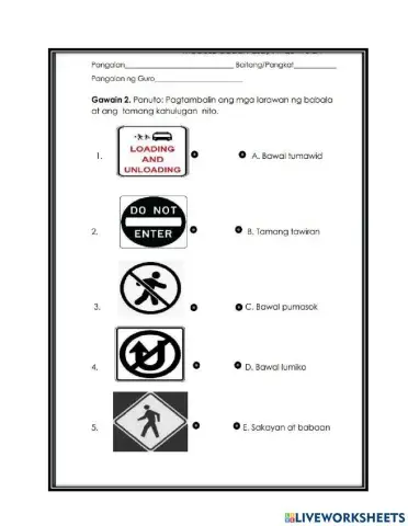 Mga panuto at babala