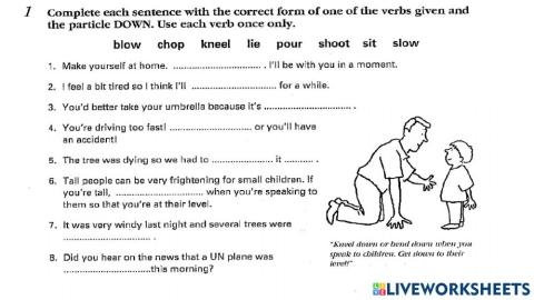 Phrasal verbs with DOWN-1