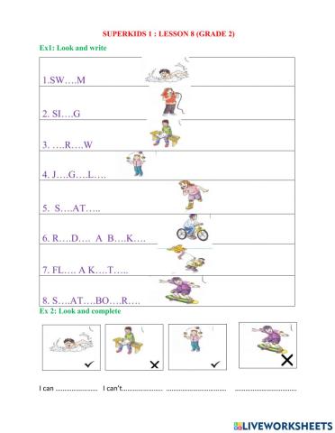Superkid 1: Lesson  8 ( Grade 2)