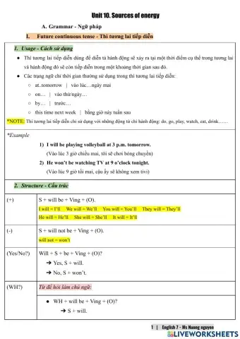 E7U10 Sources of energy -nuongnguyen