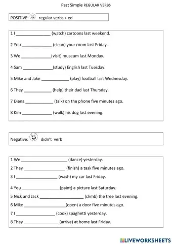 Past Simple Regular verbs