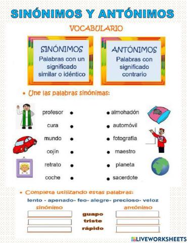 Sinonimos y antonimos