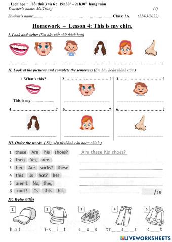 3A-Lesson 4-This is my chin