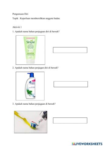 Bahan penjagaan kebersihan anggota badan