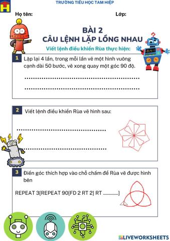 Lớp 5. CĐ 4. Bài 2. Câu lệnh lặp lồng nhau