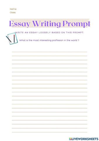 English essay writting