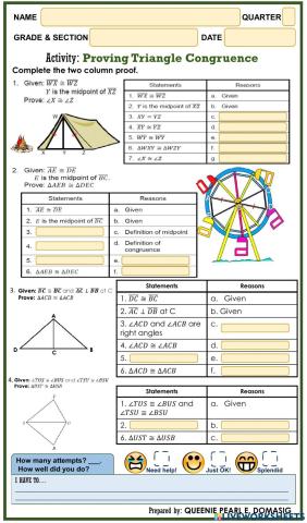 Proving Triangle Congruence