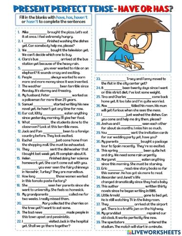 Present Perfect have has