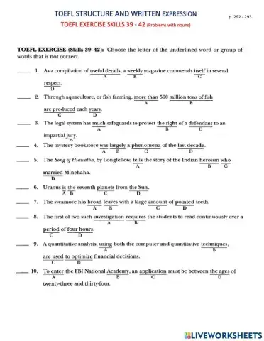 TOEFL Exercise 39-42