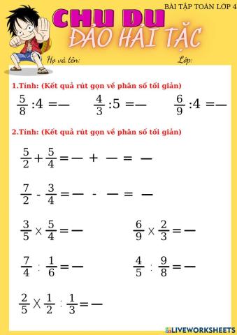 On tap toan 4 - de so 1