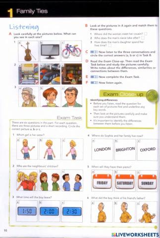 Form 3 Unit 1 Listening - Family Ties