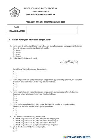 Pts btq smp negeri 2 waru sidoarjo