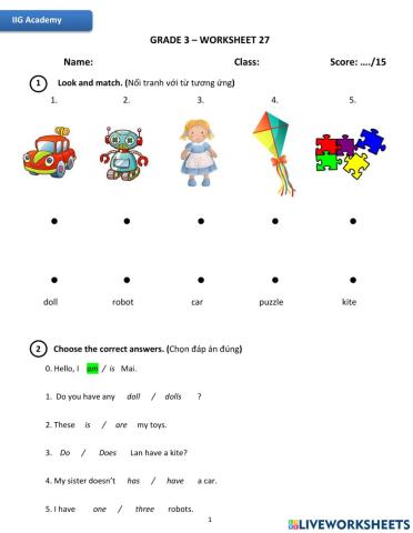 IIG-Grade 3-Worksheet 27